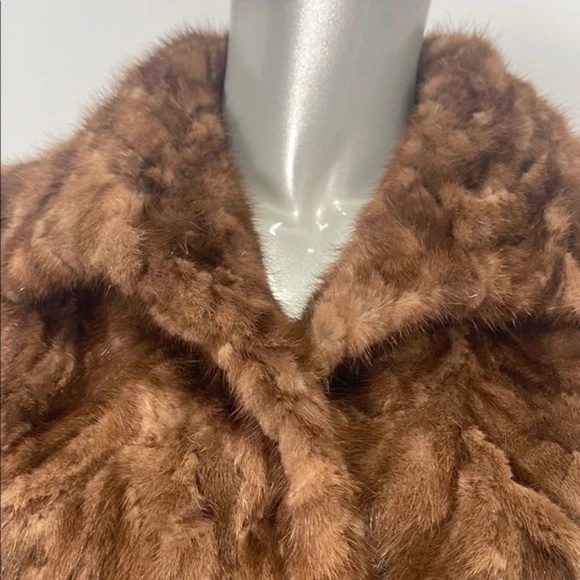 Vintage Bullock’s 50’s-60’s Fur Brown Coat with Pockets Lightweight - Picture 6 of 12